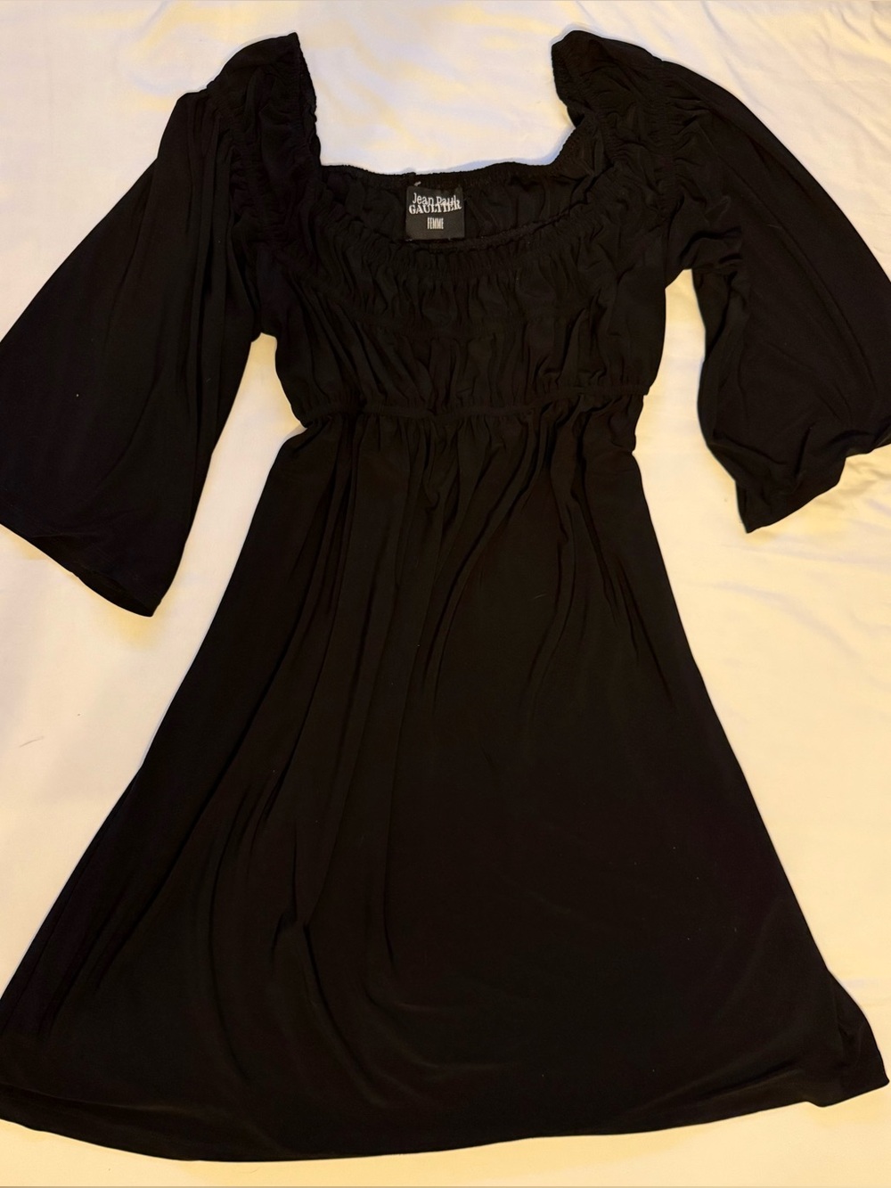 Jean Paul Gaultier Femme Black Babydoll Dress USA8